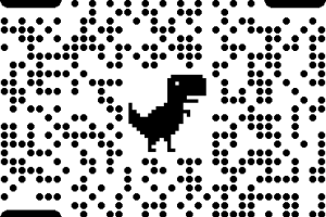 最新のGoogle Chrome で恐竜付きのQRコード®生成が可能に